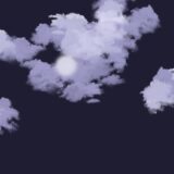 隠れた月と